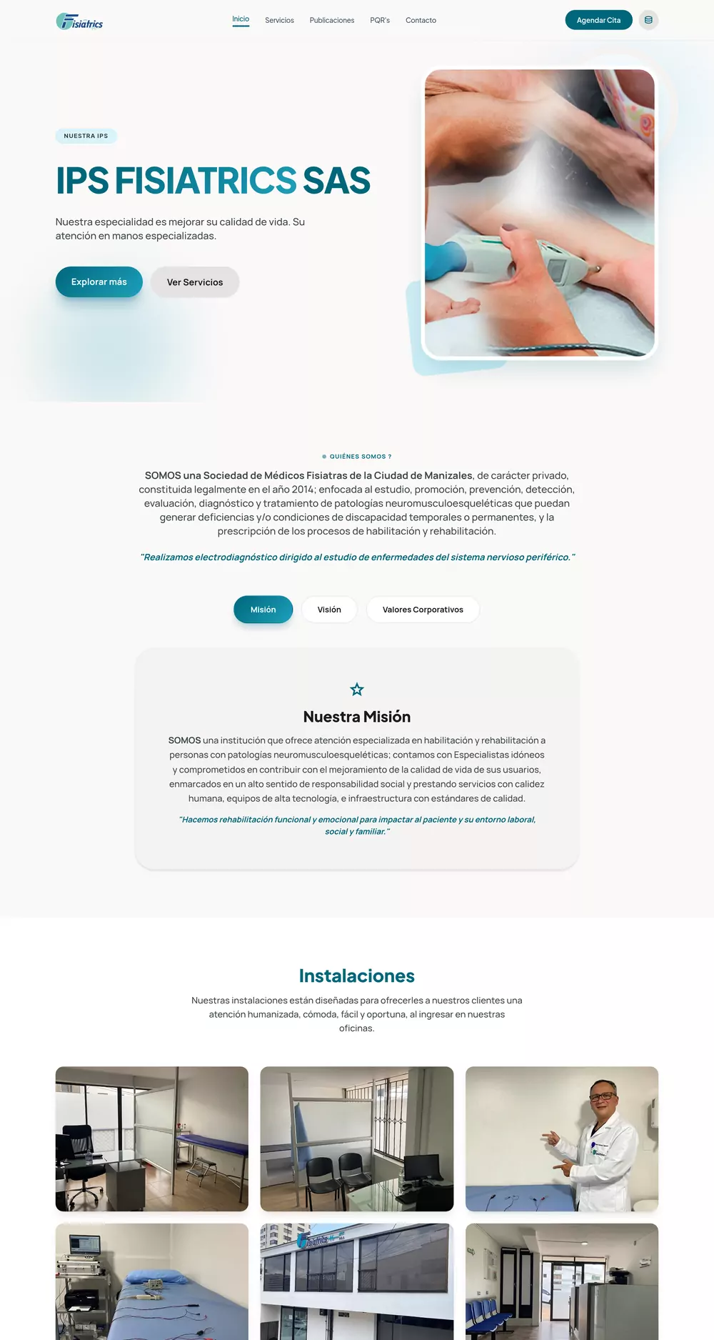 Sitio web de IPS Fisiatrics