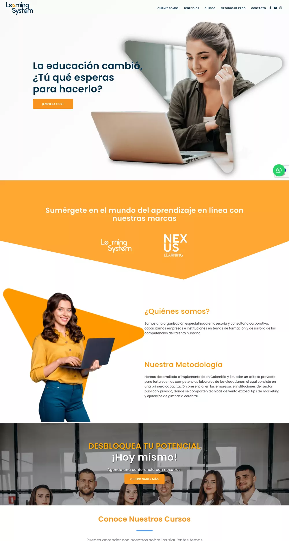 Sitio web de Learning System